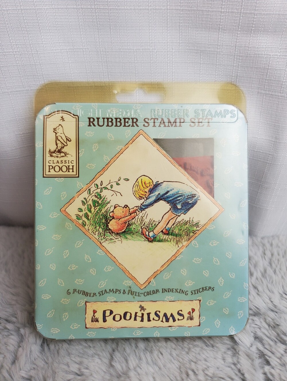 Vintage Classic Winnie The Pooh Rubber Stamp Set All Night Media Poohisms 6 PC